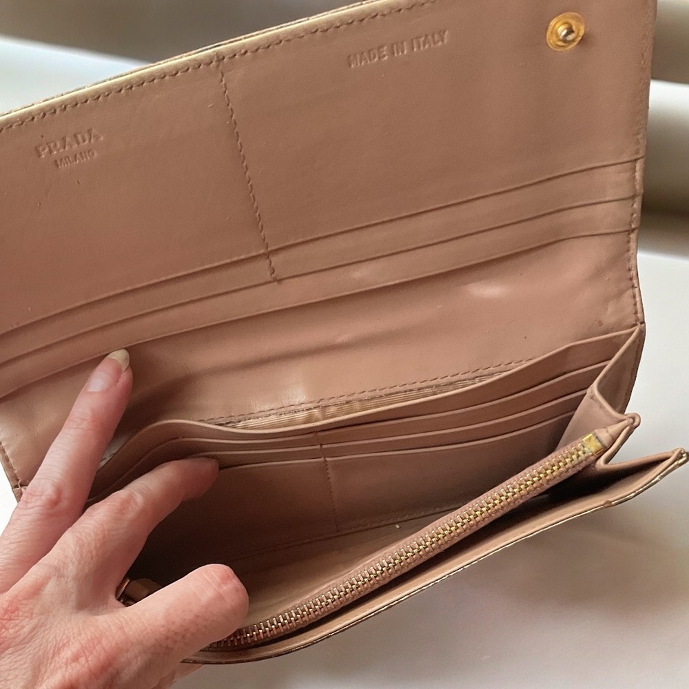 Authentic Prada Python Leather Continental Wallet… - image 7